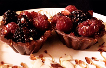 Chocolate Filled Berry Cups